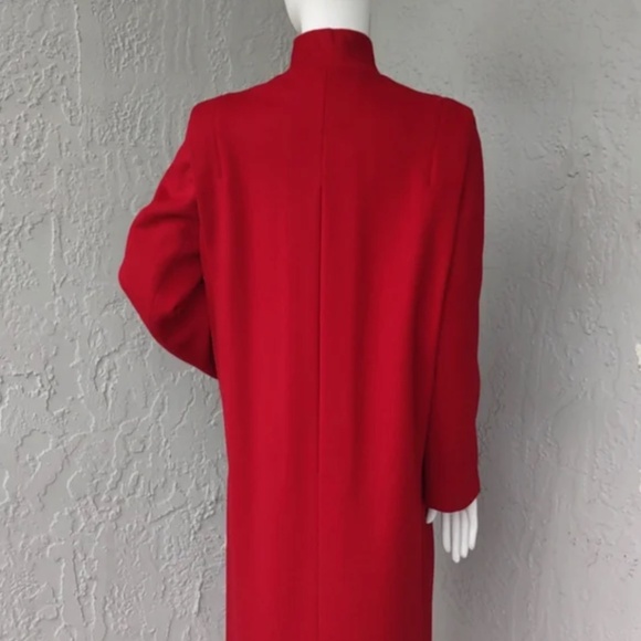 Ashley Scott Vintage Red Full-Length Pure Wool Coat - Picture 14 of 17